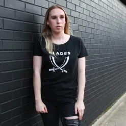 Ladies Blades Sword Tee B/W -Cheap Matchday Wardrobe Store 3376